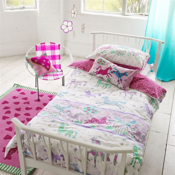 COPRIPIUMONE HORSING AROUND PEONY KIDS BED LINEN