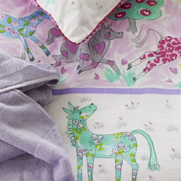 COPRIPIUMONE HORSING AROUND PEONY KIDS BED LINEN