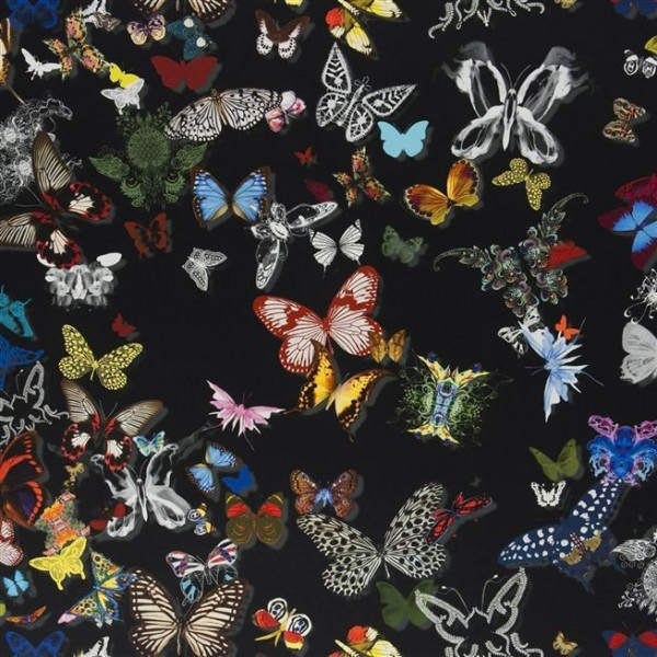 TESSUTO CHRISTIAN LACROIX - BUTTERFLY PARADE - FCL025/03 OSCURO