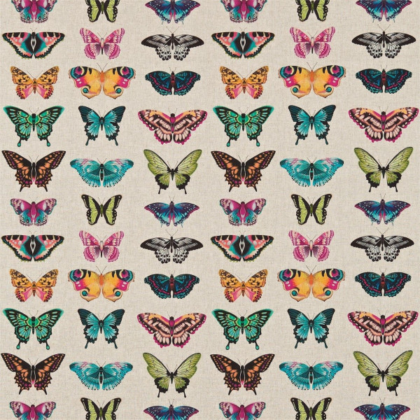 TESSUTO HARLEQUIN - PAPILIO 120344 Flamingo/Papaya/Loganberry