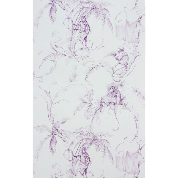 CARTA PARATI - NINA CAMPBELL - BARBARY TOILE - NCW4205-01 AMETHYST