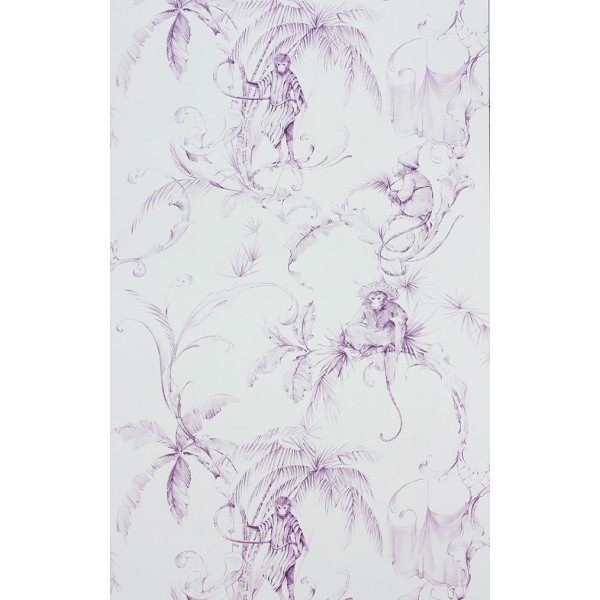 CARTA PARATI - NINA CAMPBELL - BARBARY TOILE - NCW4205-01 AMETHYST