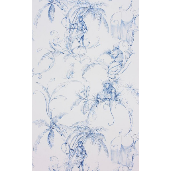 CARTA PARATI - NINA CAMPBELL - BARBARY TOILE - NCW4205-03 BLUE