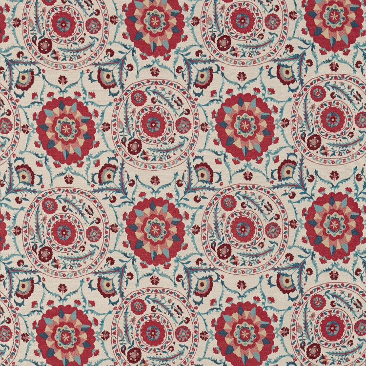 TESSUTO SANDERSON - ANTHOS - 235332 RED-INDIGO