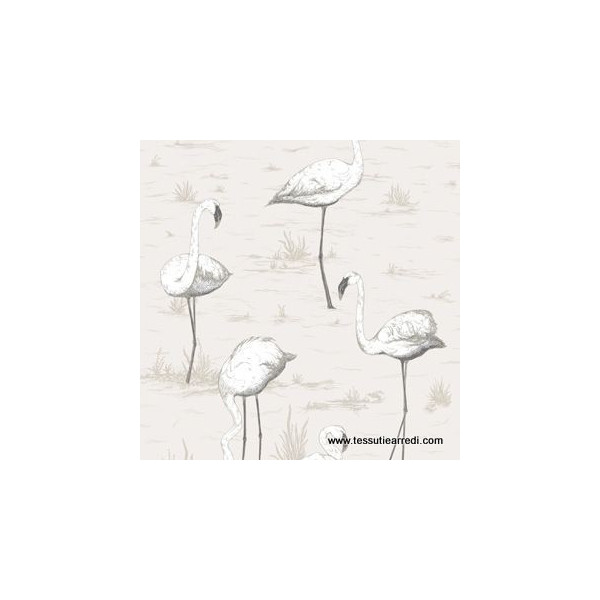 CARTA PARATI COLE & SON - FLAMINGOS - 95-8046 GRIGIO