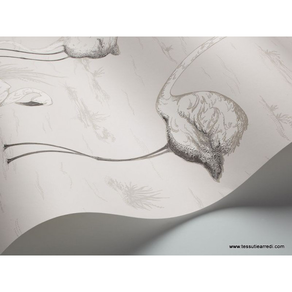 CARTA PARATI COLE & SON - FLAMINGOS - 95-8046 GRIGIO