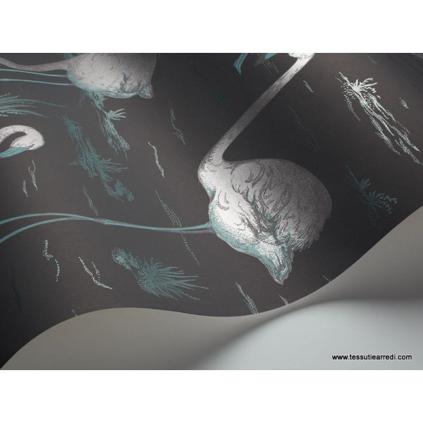CARTA PARATI COLE & SON - FLAMINGOS - 95-8048 NERO