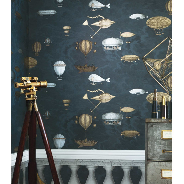 CARTA PARATI  FORNASETTI  - COLE&SON - MACCHINE VOLANTI