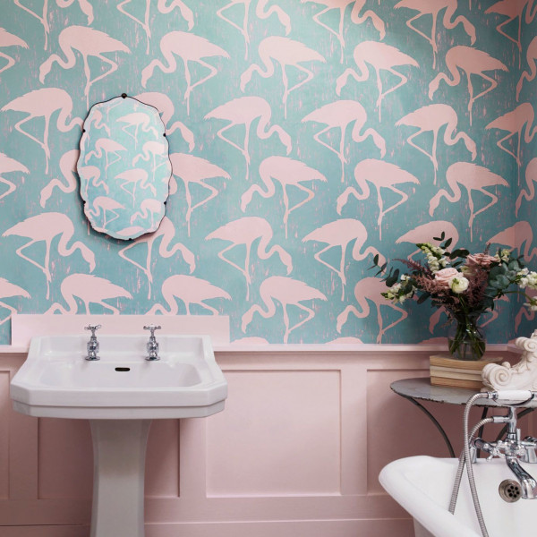 CARTA PARATI - SANDERSON - FLAMINGOS