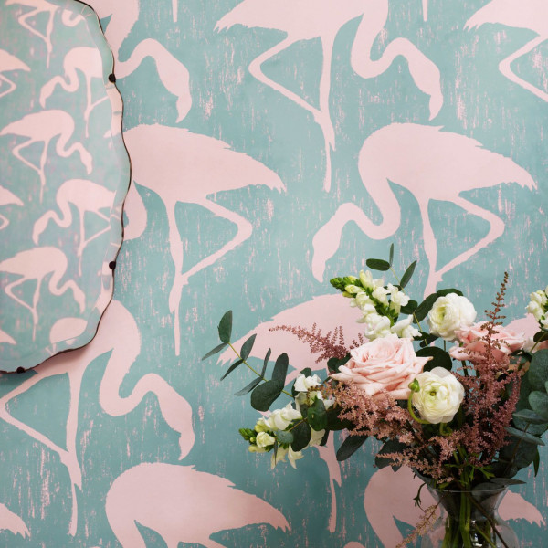 CARTA PARATI - SANDERSON - FLAMINGOS