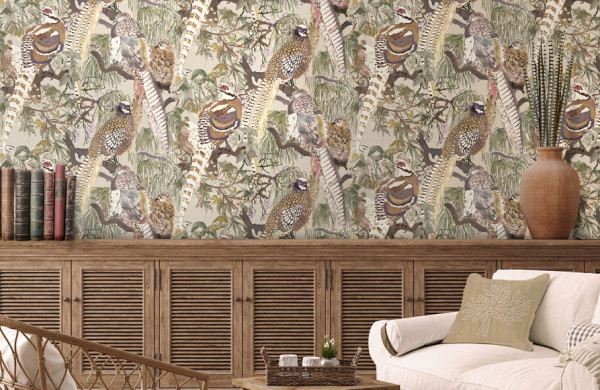 CARTA PARATI MULBERRY - GAME BIRDS