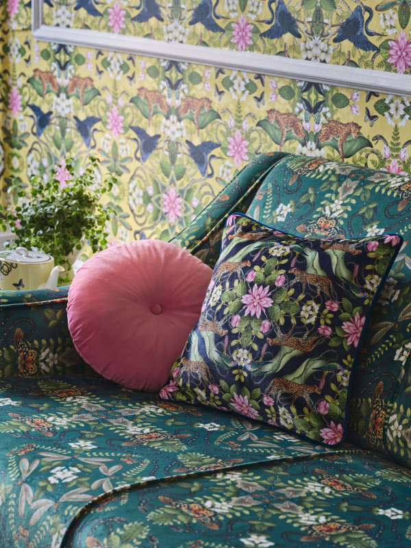 TESSUTO CLARKE & CLARKE - EMERALD FOREST JACQUARD