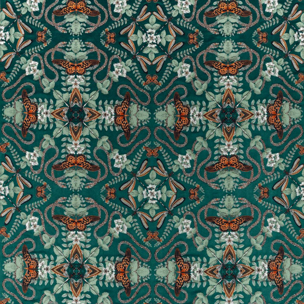 TESSUTO CLARKE & CLARKE - EMERALD FOREST JACQUARD