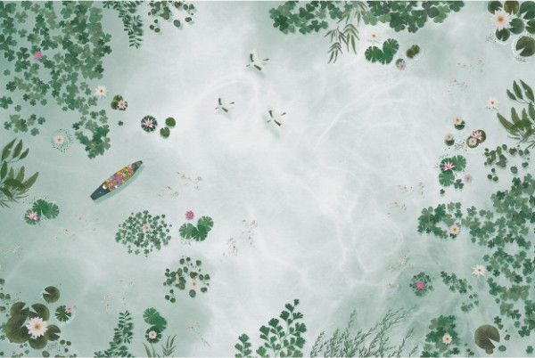 CARTA PANORAMICA - LES DOMINOTIERS - JARDIN FLOTTANT