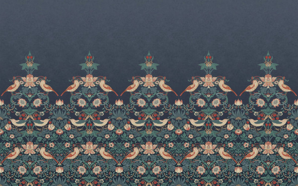 CARTA PARATI WILLIAM MORRIS AT HOME - STRAWBERRY THIEF MURAL