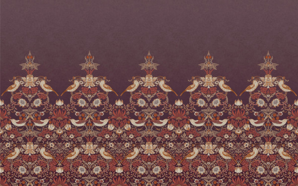 CARTA PARATI WILLIAM MORRIS AT HOME - STRAWBERRY THIEF MURAL