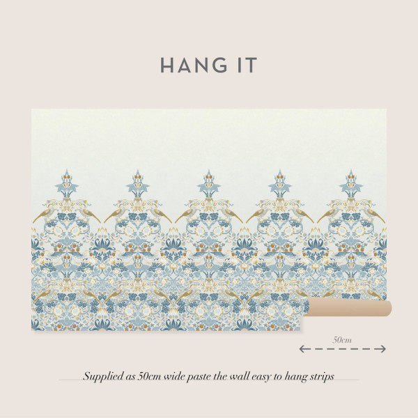 CARTA PARATI WILLIAM MORRIS AT HOME - STRAWBERRY THIEF MURAL